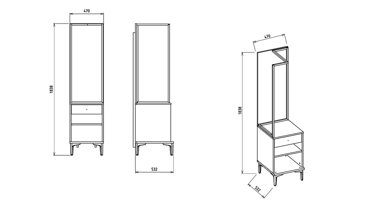 Cuier Tineret Mona BELLONA Mobilier tineret si bebe 22MOO2606XHXI