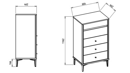 Comoda cu sertare Mona BELLONA Comoda cu sertare 22MOO2101XHXI