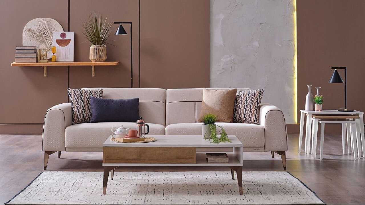 Set Canapea Extensibila Pandora 3+1 BELLONA Magazin 20PND3D00600001+20PND1C00300002