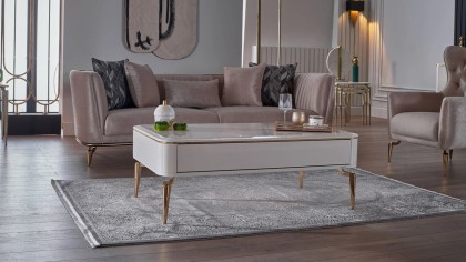 Masuta de cafea Plaza, culoare Fildes BELLONA Masuta de Cafea 22PZA3302FSFS