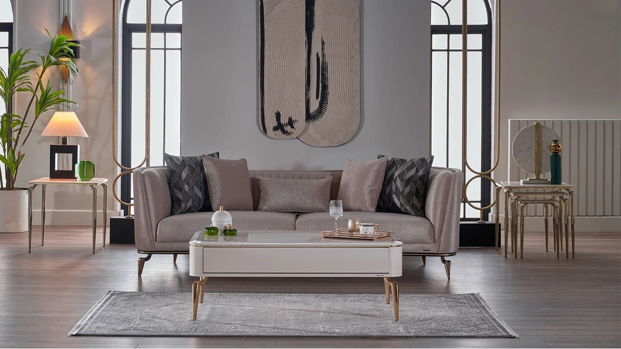 Masuta de cafea Plaza, culoare Fildes BELLONA Masuta de Cafea 22PZA3302FSFS