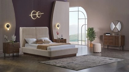 Set Dormitor Mirante cu Sifonier Usi Glisante si Pat 160x200cm  Set Dormitor SHOWROOMSETDORMITORMIRANTE