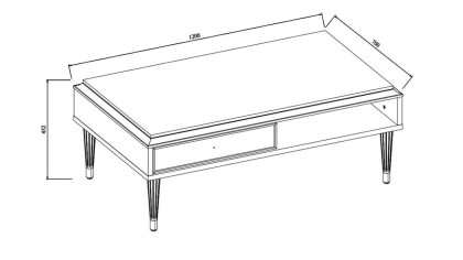 Masuta de cafea Gravita, Fildes BELLONA Masuta de Cafea 22GTA3302FS2B