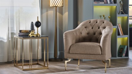 Fotoliu Montego, Vizon, Finisaj Auriu BELLONA Fotolii - Fotolii TV