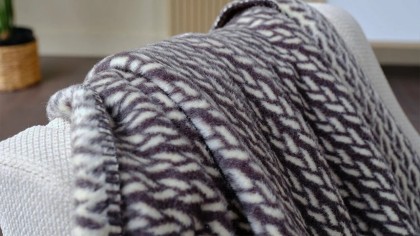 Pătură TV împletită, 130x170cm, culoare Antracit DOQU Cuverturi si Pături 2Q9BTTBRADA560001