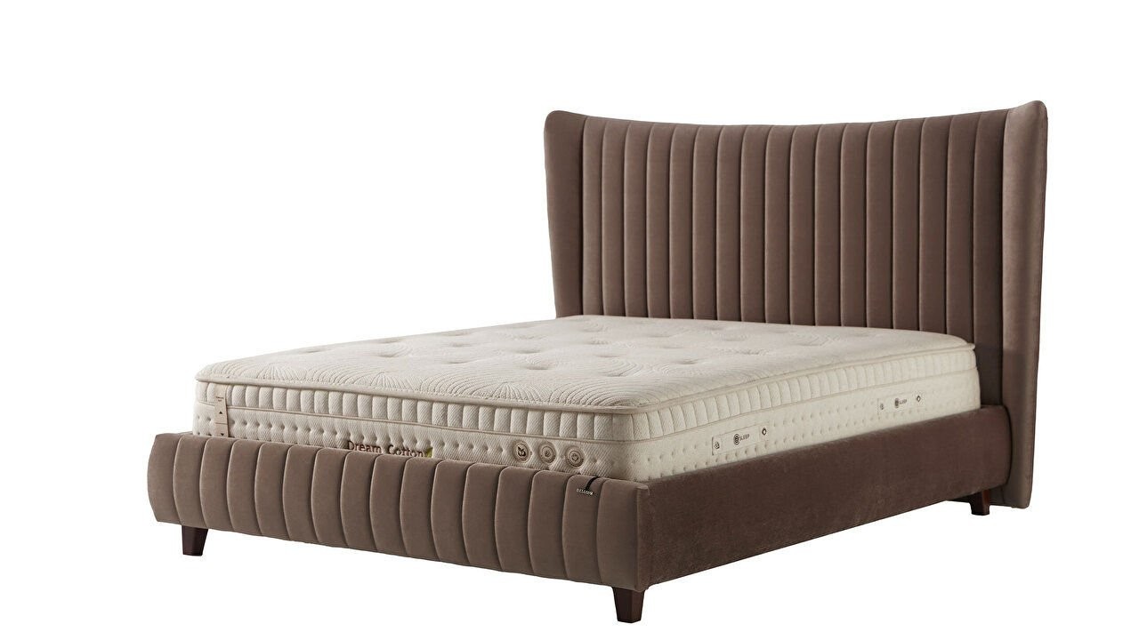 Pat tapitat fara lada de depozitare Venisa, 160x200cm, culoare Cafea BELLONA Paturi tapitate fara lada - In STOC 28VEII600200...