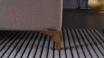 Pat tapitat cu lada de depozitare Verso, 160x200cm, culoare Vizon, picior nuc BELLONA Paturi tapitate cu lada - LA COMANDA 28...