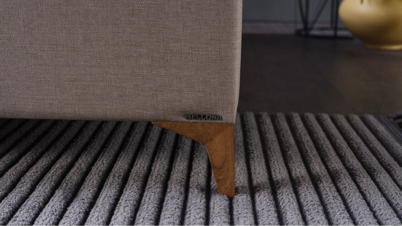 Pat tapitat cu lada de depozitare Verso, 160x200cm, culoare Vizon, picior nuc BELLONA Paturi tapitate cu lada - LA COMANDA 28...