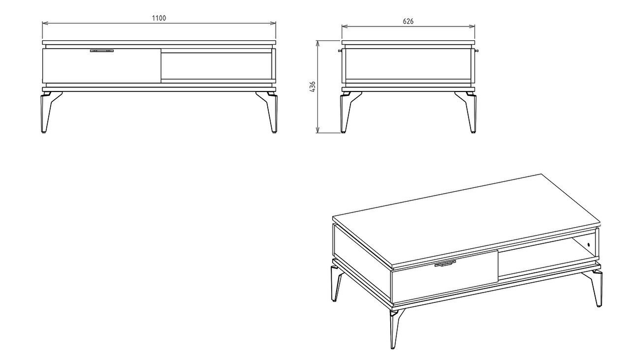 Masuta de cafea Loretto BELLONA Masuta de Cafea SHOWROOM22LTT33022V2V