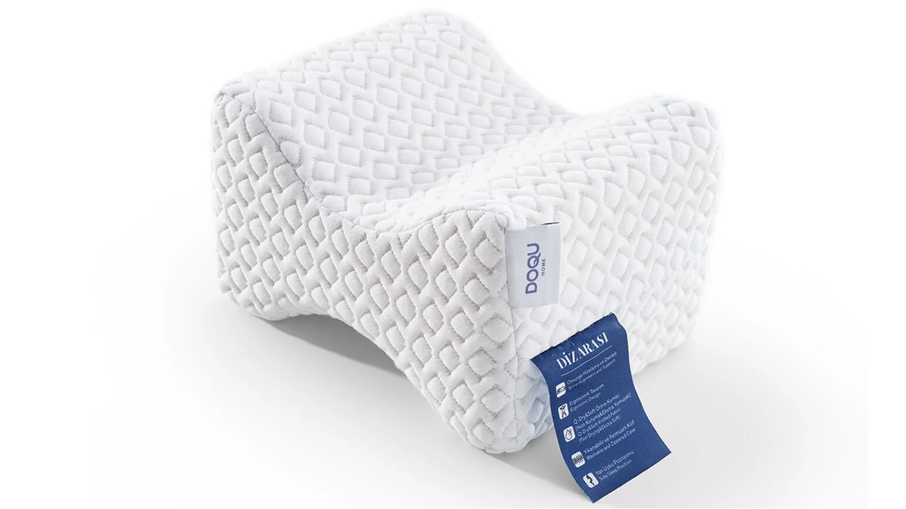 Pernă pentru genunchi 26 x 21 x 16,5 cm - Albă DOQU Perne si Pilote 2Q9YSTDIZAB340001