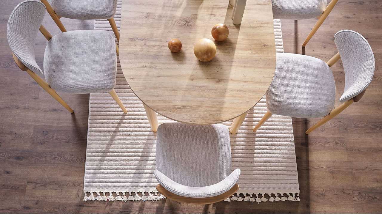 Masa Extensibila cu 6 Scaune Boheems  Seturi Masa cu Scaune