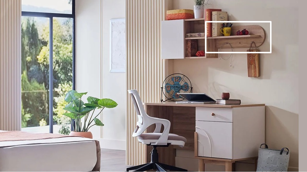 Modul cu raft suspendat Birou Tineret Boheems BELLONA Magazin 22BHS3205ZHZH