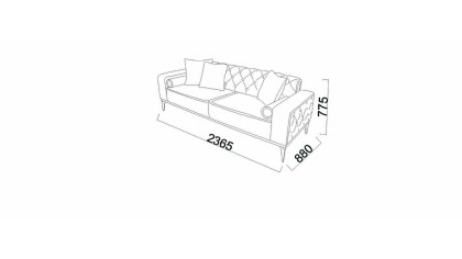 Set Canapea Loretto 3+1+1 BELLONA Living SHOWROOM20LTT3C00500002+20LTT1C00200001