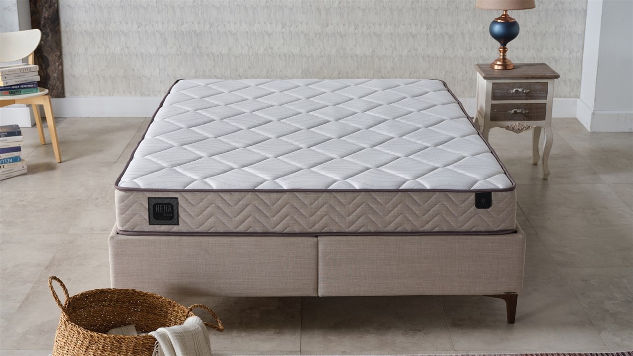 Set Pat tapitat cu lada si somiera rabatabila Carlino, 180x200cm & Saltea Hena Dream BELLONA Paturi tapitate cu lada - IN STOC