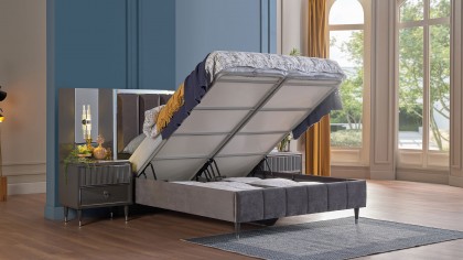 Set standard Dormitor Gravita, Antracit - Mega Sale BELLONA Set Dormitor