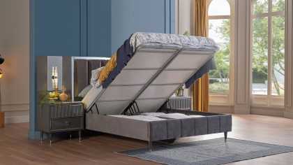Set standard Dormitor Gravita, Antracit BELLONA Set Dormitor