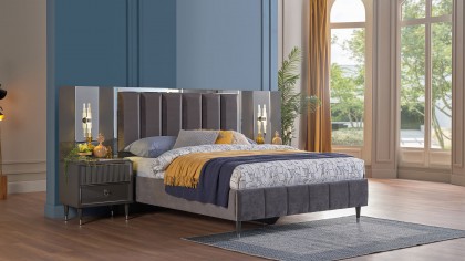 Set standard Dormitor Gravita, Antracit - Mega Sale BELLONA Set Dormitor