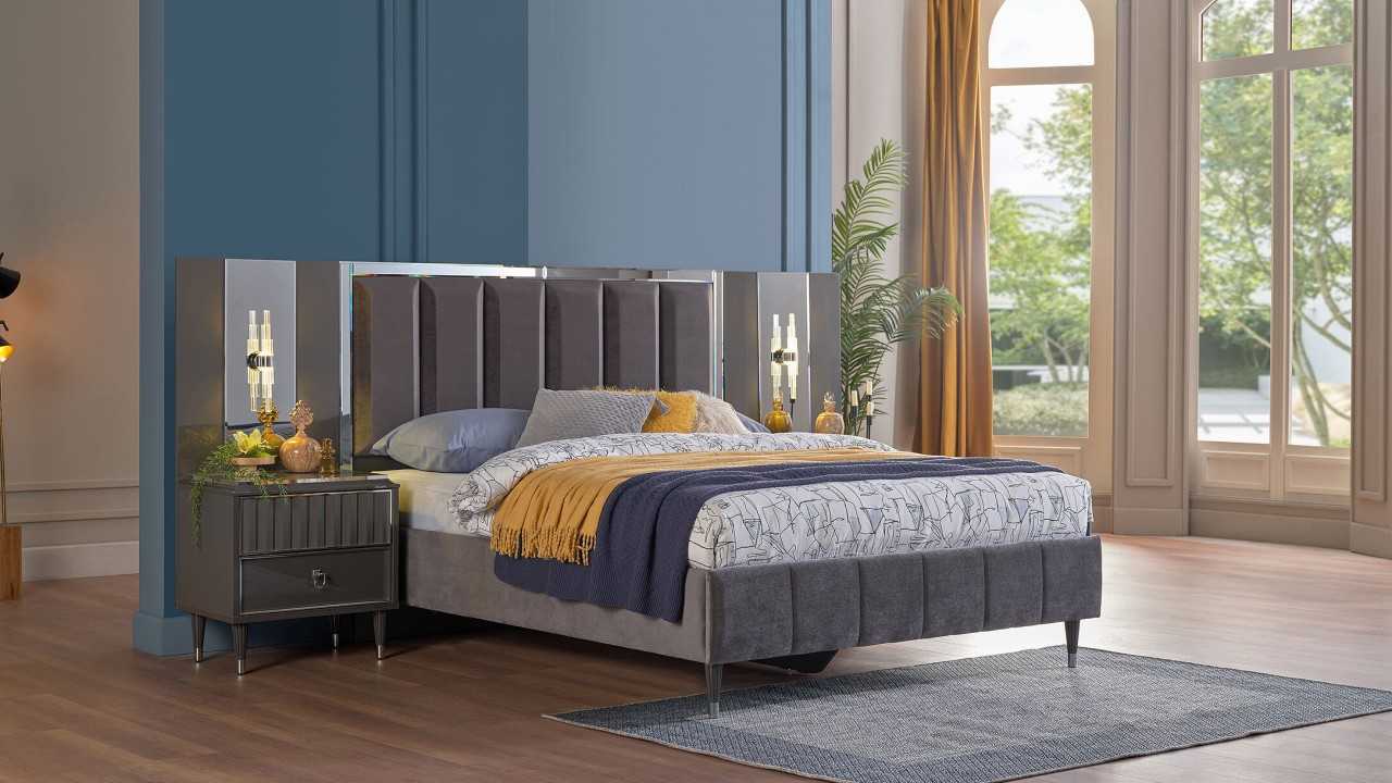 Set standard Dormitor Gravita, Antracit BELLONA Set Dormitor