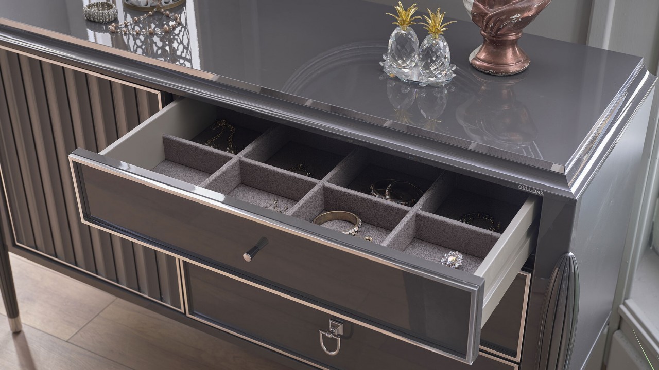 Set standard Dormitor Gravita, Antracit BELLONA Set Dormitor