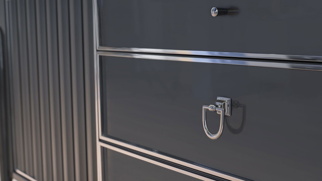 Set standard Dormitor Gravita, Antracit - Mega Sale BELLONA Set Dormitor