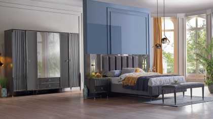 Set standard Dormitor Gravita, Antracit BELLONA Set Dormitor