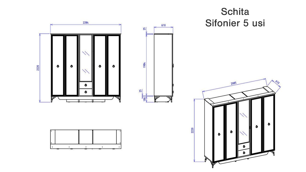 Set standard Dormitor Valencia BELLONA Set Dormitor
