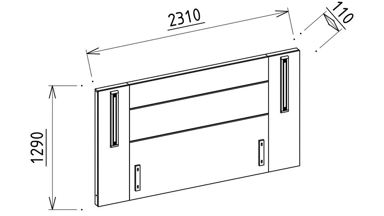 Set standard Dormitor Larissa cu tablie iluminata BELLONA Set Dormitor