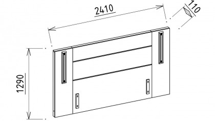 Set standard Dormitor Larissa cu tablie iluminata BELLONA Set Dormitor