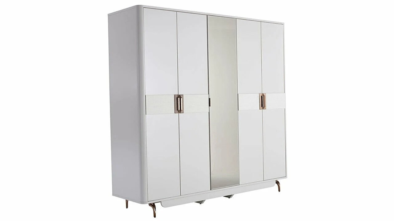 Set standard Dormitor Larissa cu tablie iluminata - Mega Sale BELLONA Set Dormitor