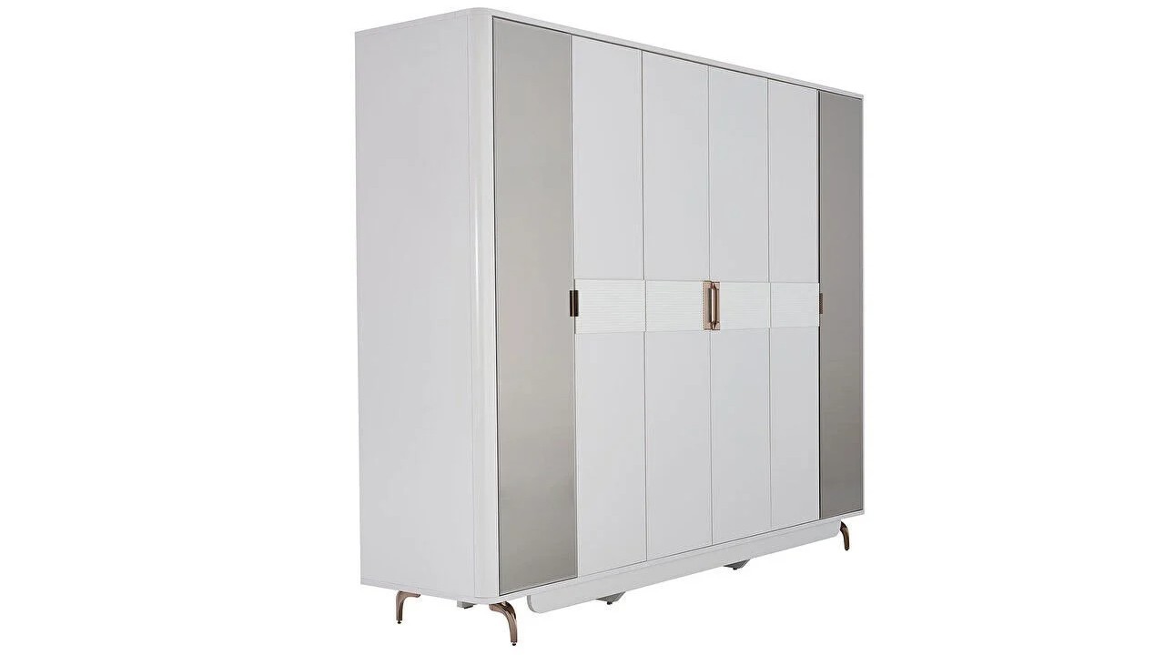 Set standard Dormitor Larissa cu tablie iluminata - Mega Sale BELLONA Set Dormitor