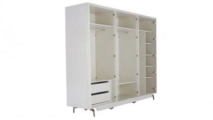 Set standard Dormitor Larissa cu tablie iluminata - Mega Sale BELLONA Set Dormitor