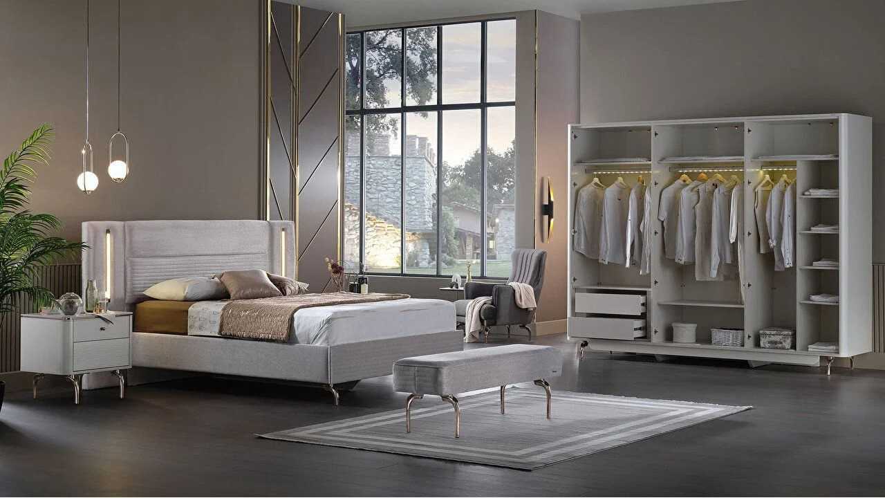 Set standard Dormitor Larissa cu tablie fara iluminare BELLONA Set Dormitor