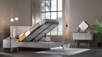 Set standard Dormitor Larissa cu tablie fara iluminare - Mega Sale BELLONA Set Dormitor