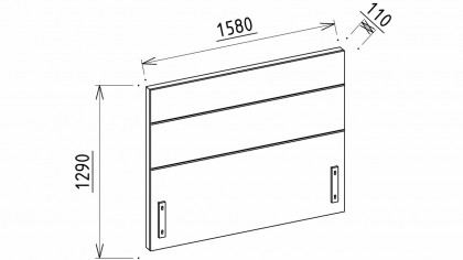 Set standard Dormitor Larissa cu tablie fara iluminare - Mega Sale BELLONA Set Dormitor