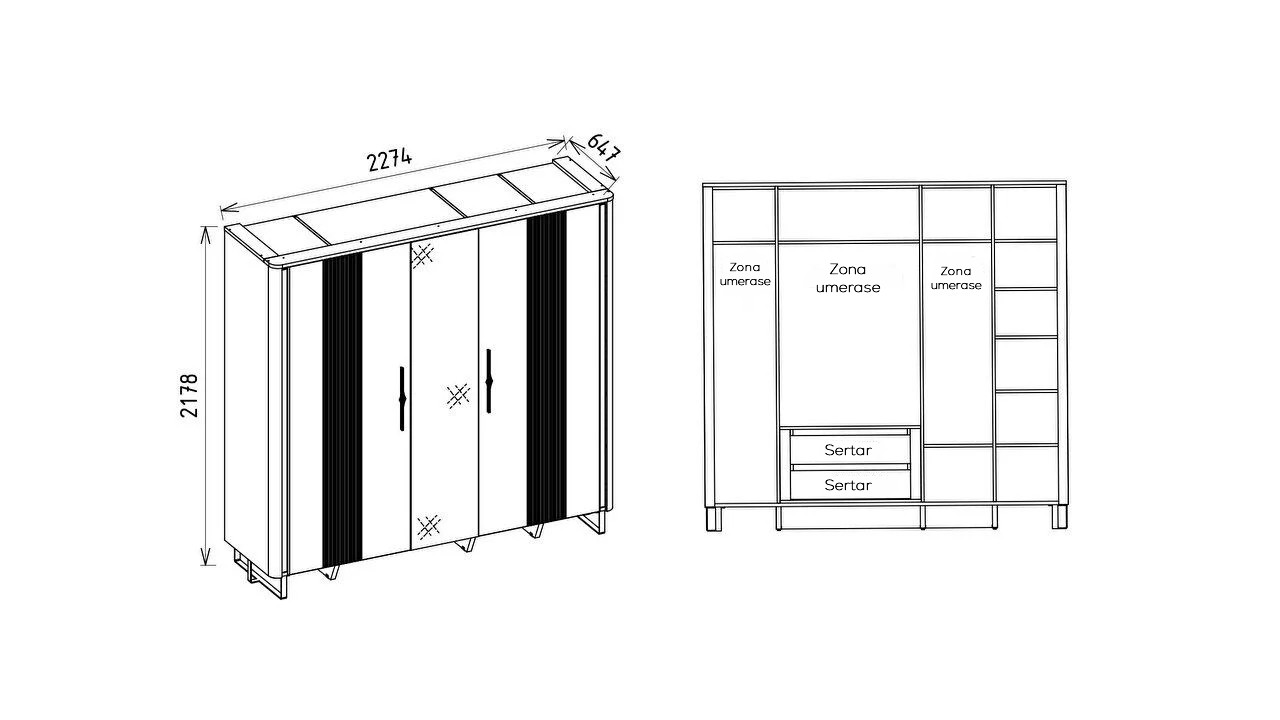 Set standard Dormitor Mirante - Mega Sale BELLONA Set Dormitor
