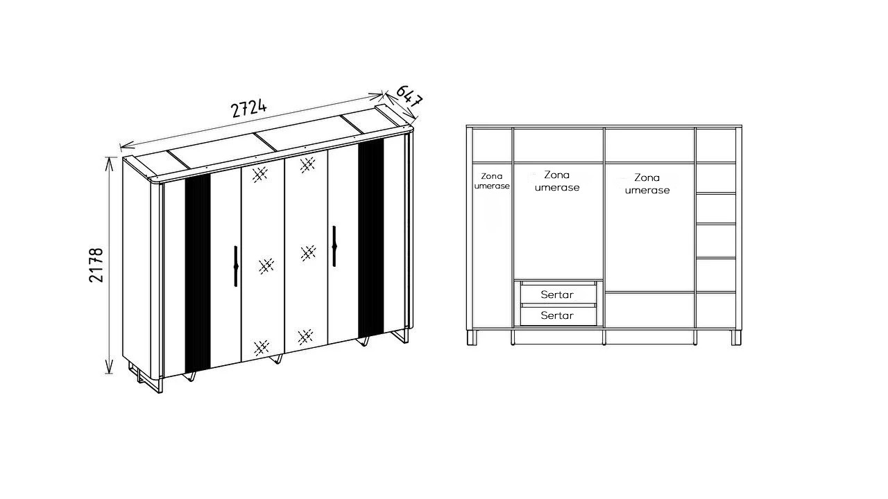 Set standard Dormitor Mirante BELLONA Set Dormitor
