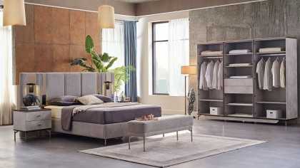 Set standard Dormitor Havana cu Tablie iluminata BELLONA Set Dormitor