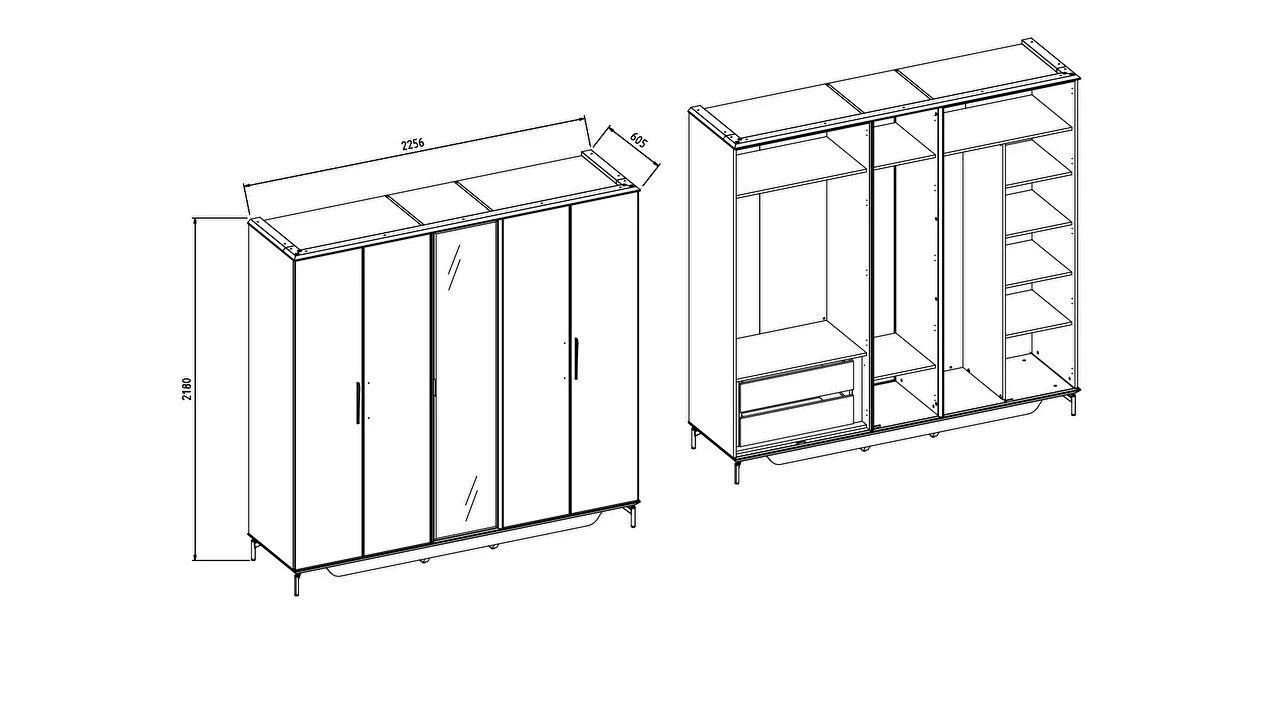 Set standard Dormitor Havana cu Tablie iluminata BELLONA Set Dormitor