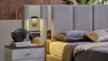 Set standard Dormitor Havana cu Tablie iluminata BELLONA Set Dormitor