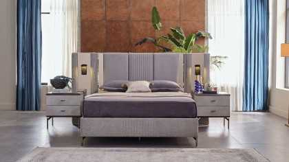 Set standard Dormitor Havana cu Tablie iluminata BELLONA Set Dormitor