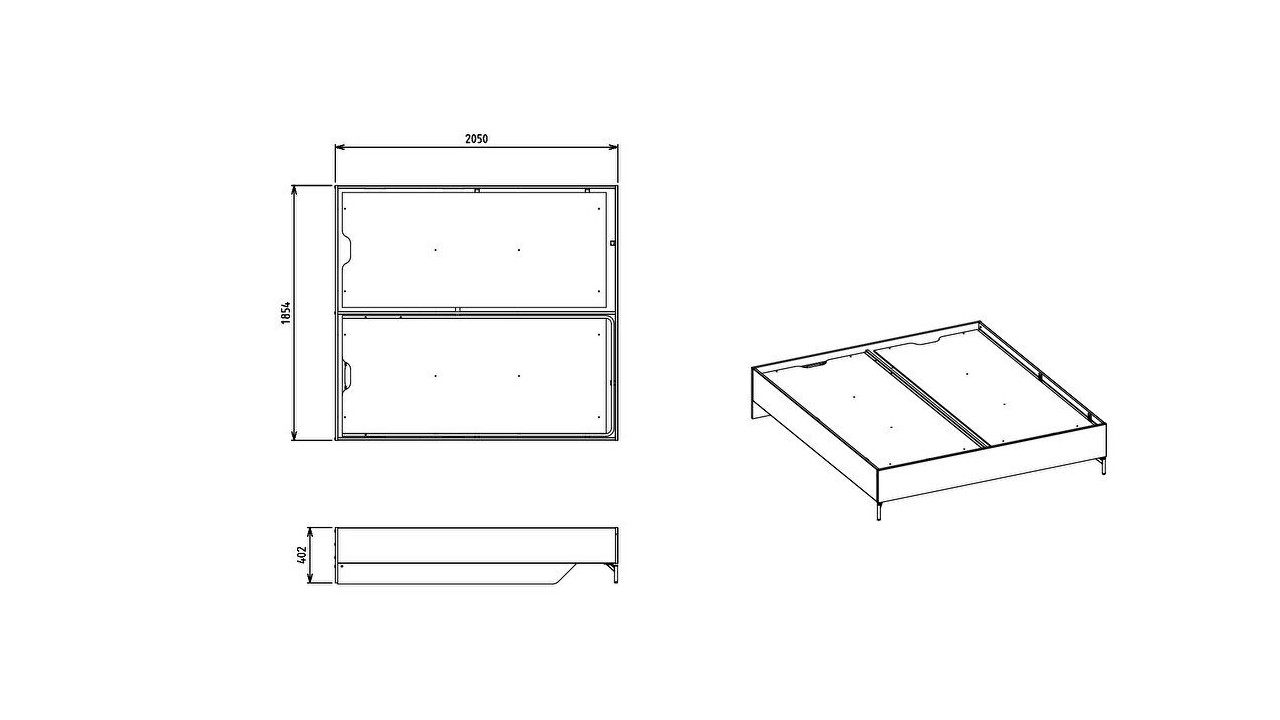 Set standard Dormitor Havana cu Tablie iluminata - Mega Sale BELLONA Set Dormitor