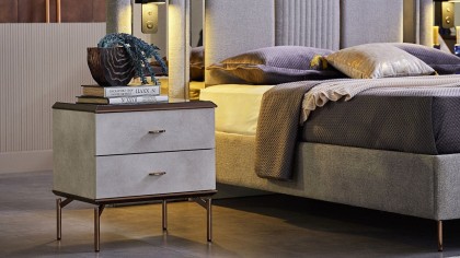 Set standard Dormitor Havana cu Tablie iluminata - Mega Sale BELLONA Set Dormitor