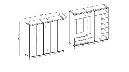 Set standard Dormitor Havana cu Tablie fara iluminare - Mega Sale BELLONA Set Dormitor