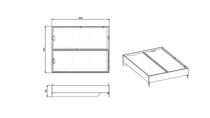 Set standard Dormitor Havana cu Tablie fara iluminare - Mega Sale BELLONA Set Dormitor