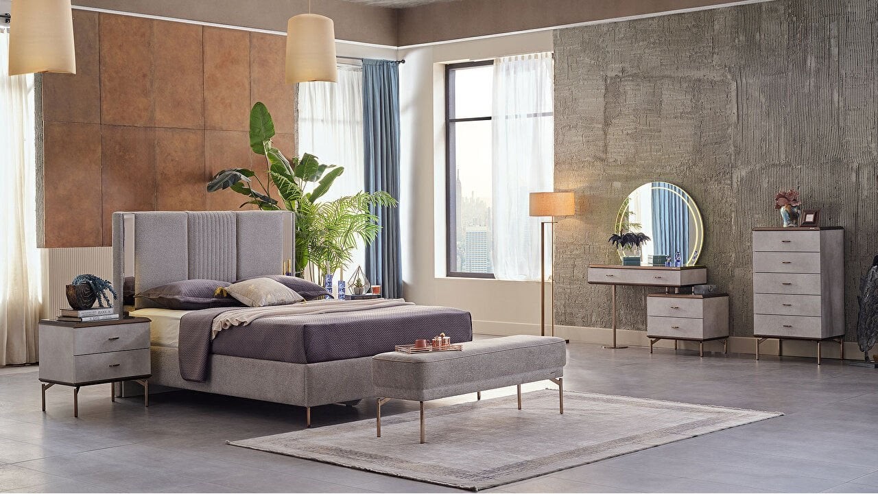 Set standard Dormitor Havana cu Tablie fara iluminare - Mega Sale BELLONA Set Dormitor