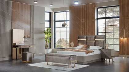 Set standard Dormitor Veronica cu tablie fara iluminare - Mega Sale BELLONA Set Dormitor