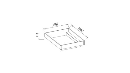 Set standard Dormitor Veronica cu tablie fara iluminare - Mega Sale BELLONA Set Dormitor