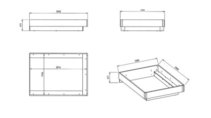 Set standard Dormitor Veronica cu tablie cu iluminare - Mega Sale BELLONA Set Dormitor