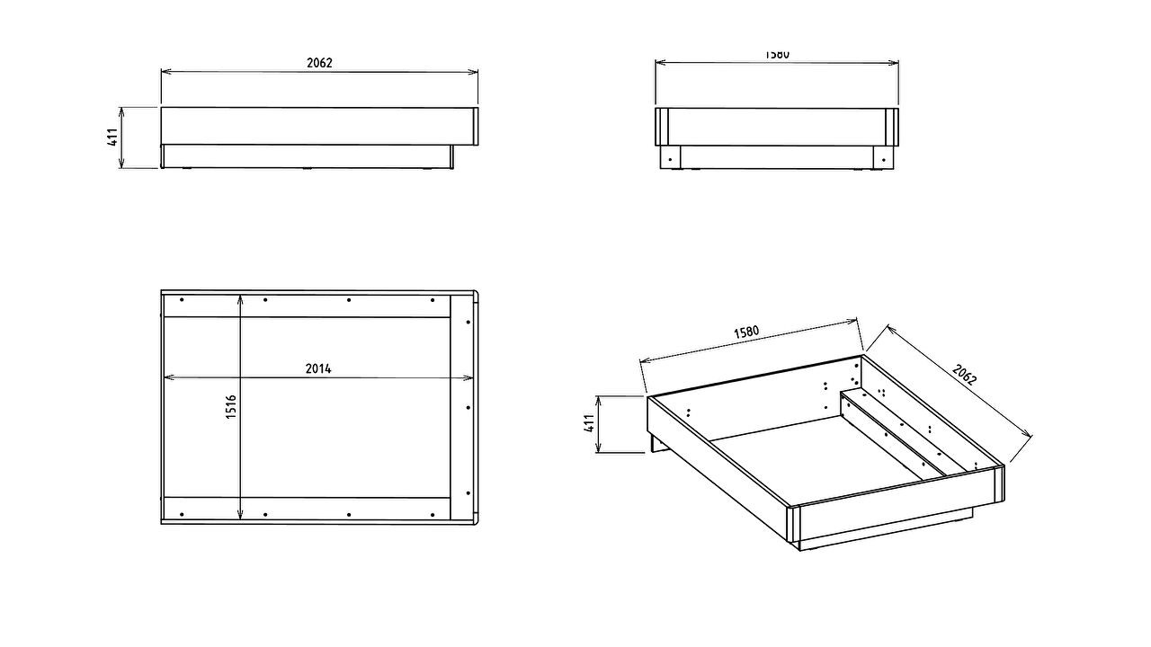 Set standard Dormitor Veronica cu tablie cu iluminare - Mega Sale BELLONA Set Dormitor