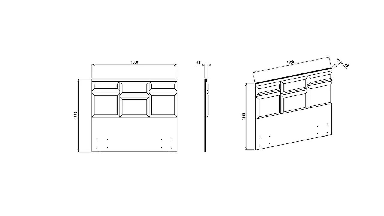 Set standard Dormitor Veronica cu tablie cu iluminare - Mega Sale BELLONA Set Dormitor